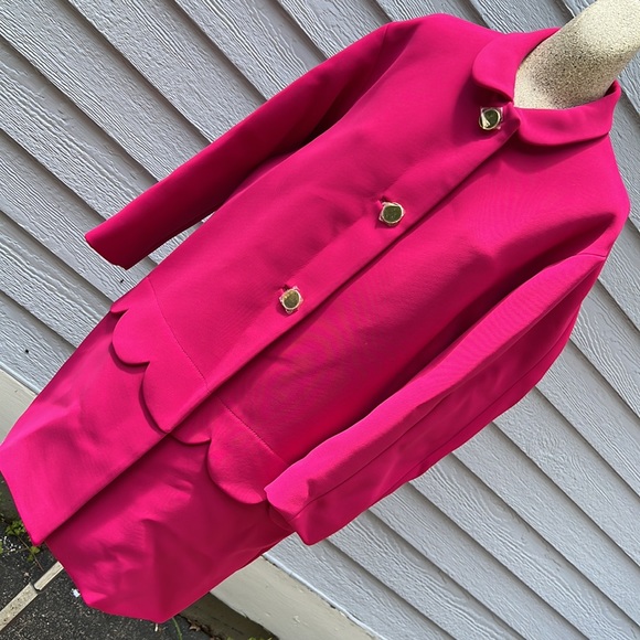 Kate spade Pink scalloped coat. - Picture 4 of 8